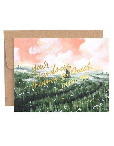 Your Kindness Means so Much to Me Thank You Card