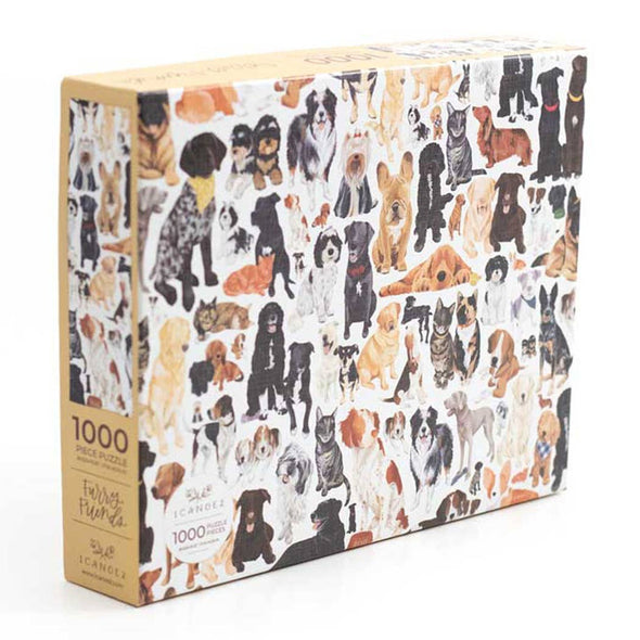 1canoe2 | One Canoe Two Paper Co. - Furry Friends - 1,000 Piece Dog & Cat Jigsaw Puzzle
