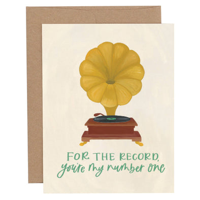 1canoe2 | One Canoe Two Paper Co. - For the Record Player Love Friendship Greeting Card