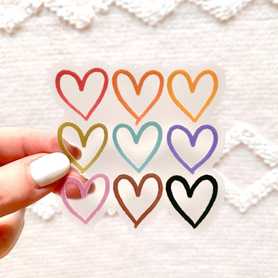 Elyse Breanne Design - Clear Pride Heart Series Sticker, 2.75x2.75in