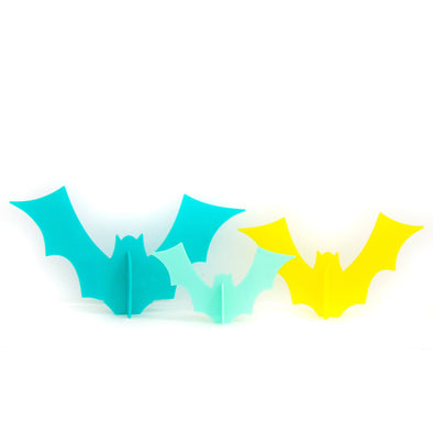 Kailo Chic - Turquoise and Lemon Acrylic bat set of 3