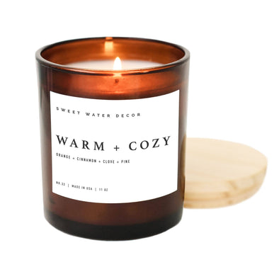 Sweet Water Decor - Warm and Cozy 11 oz Soy Candle - Christmas Home Decor, Gifts