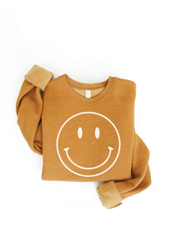 OAT COLLECTIVE - SMILEY FACE  Graphic Sweatshirt