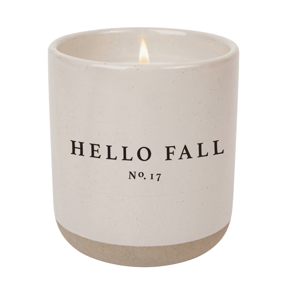 Sweet Water Decor - Hello Fall 12 oz Soy Candle - Fall Home Decor & Gifts