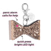 Safety Alarm | Rose Gold Glitter Bow