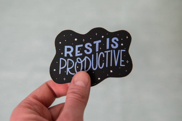 Free Period Press - Rest is Productive Vinyl Decal Sticker