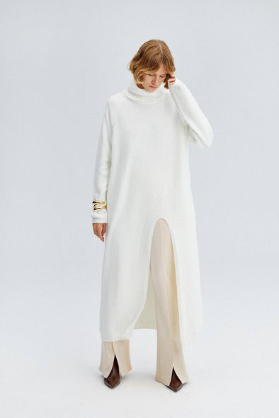 Touche Prive - KNITTING TUNIC WITH FRONT SLIT