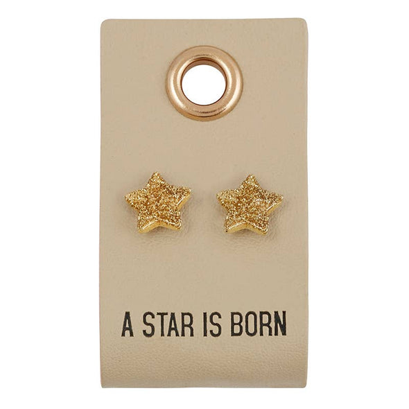 Santa Barbara Design Studio by Creative Brands - Leather Tag With Earrings - Star