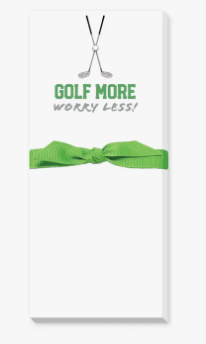 Golf More Worry Less Skinnie Notepads