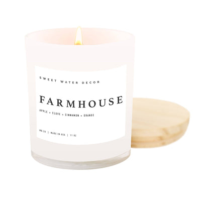 Sweet Water Decor - Farmhouse 11 oz Soy Candle - Fall Home Decor & Gifts
