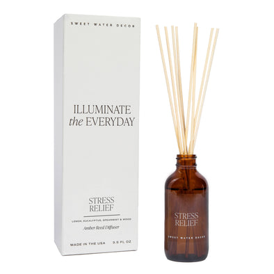 Sweet Water Decor - Stress Relief Amber Reed Diffuser - Gifts & Home Decor