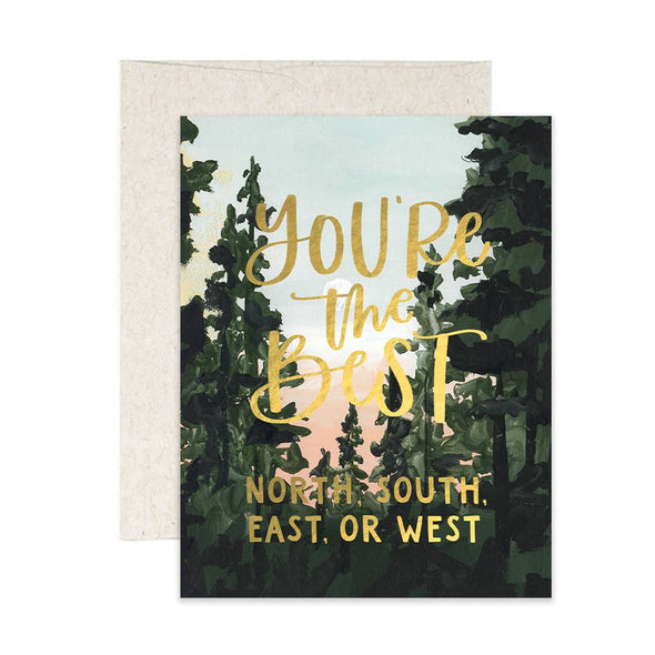 1canoe2 | One Canoe Two Paper Co. - You're the Best Pines Friendship Love Greeting Card